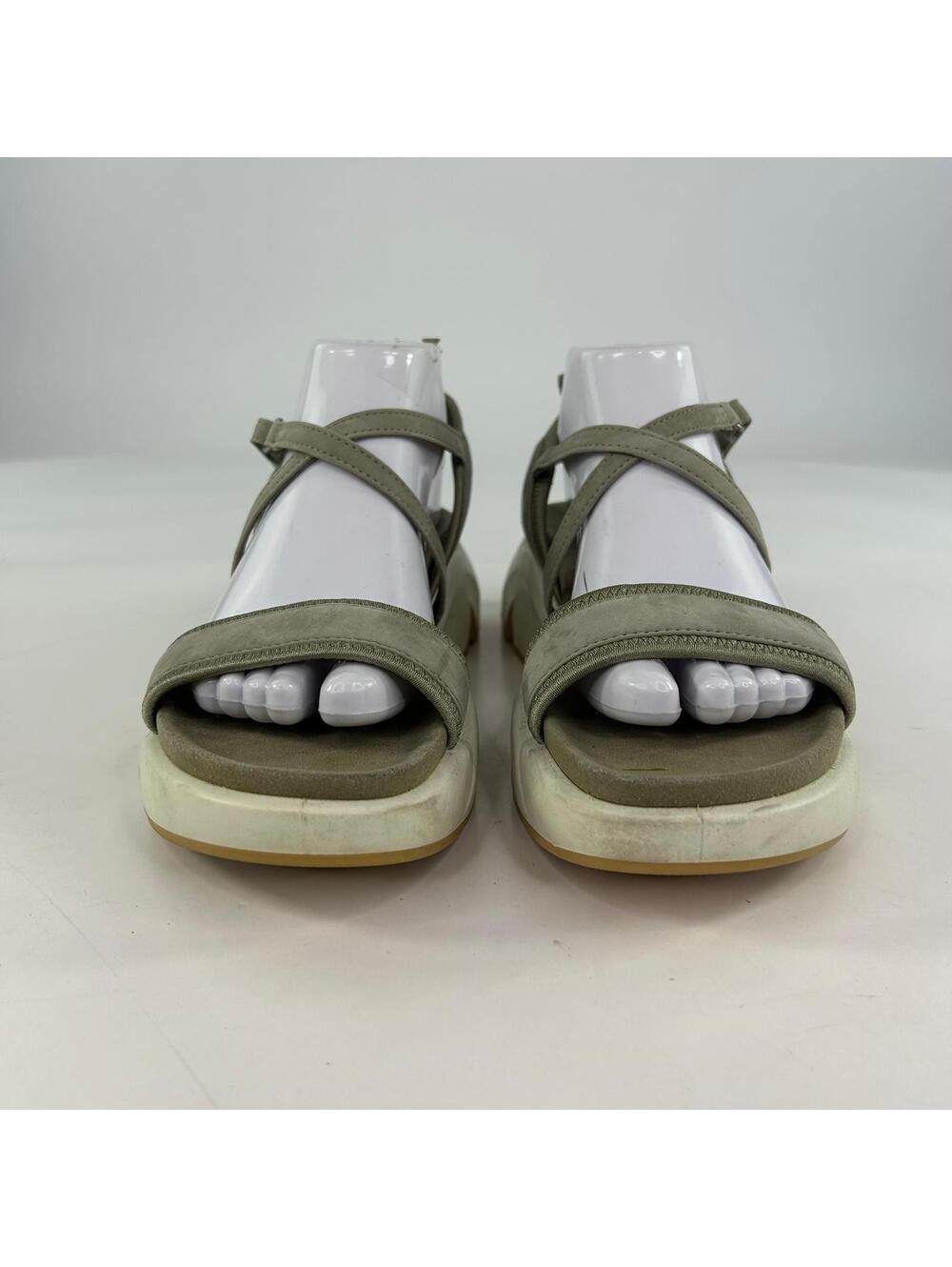 Ecco Womens Chunky Sport Sandals US 8.5 Green Platform Strappy Shoes - Picture 2 of 13